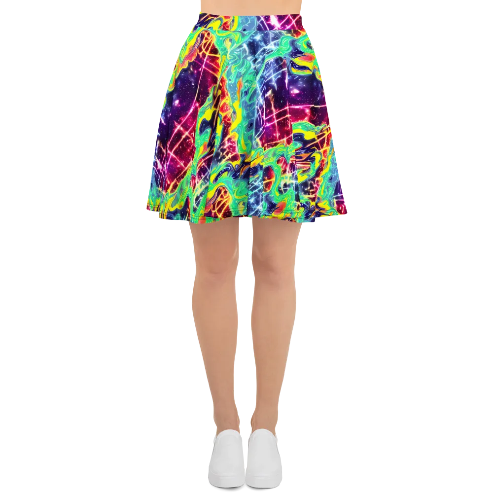 Stellar Vortex on Skater Skirt — Front