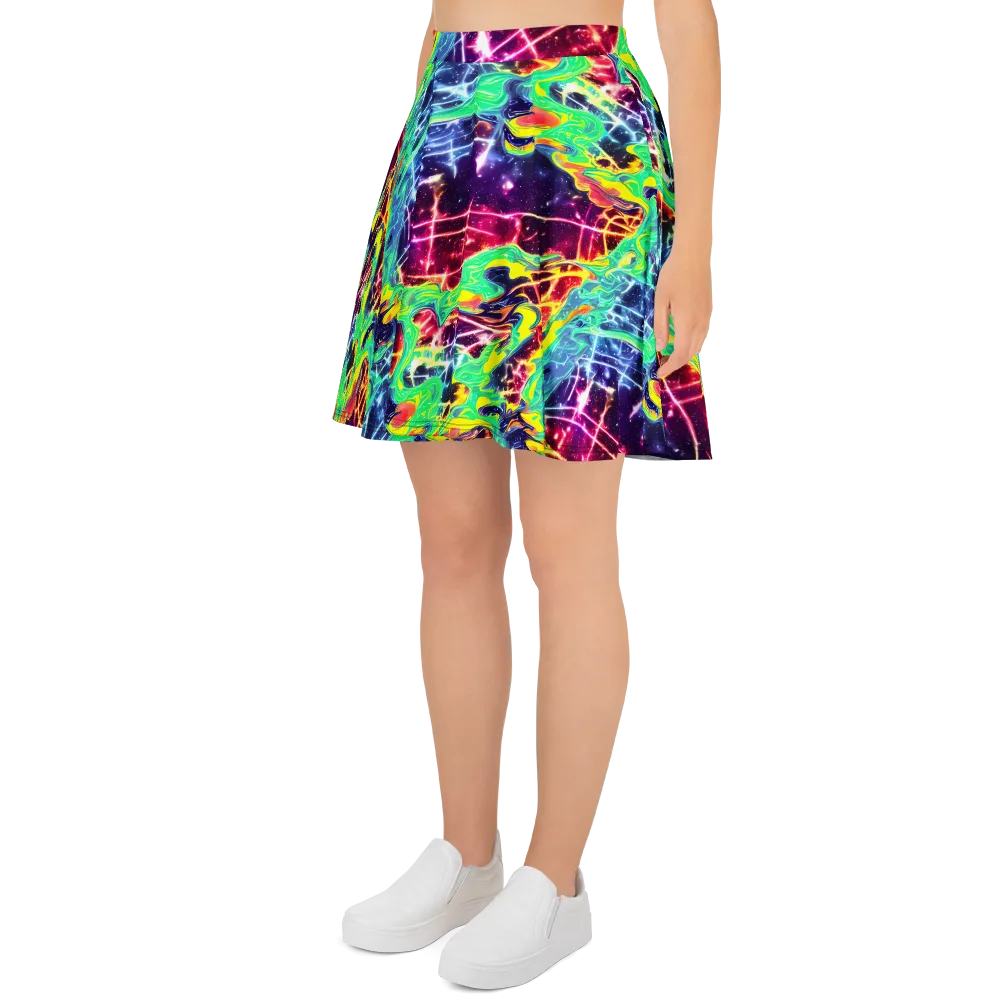 Stellar Vortex on Skater Skirt — Left