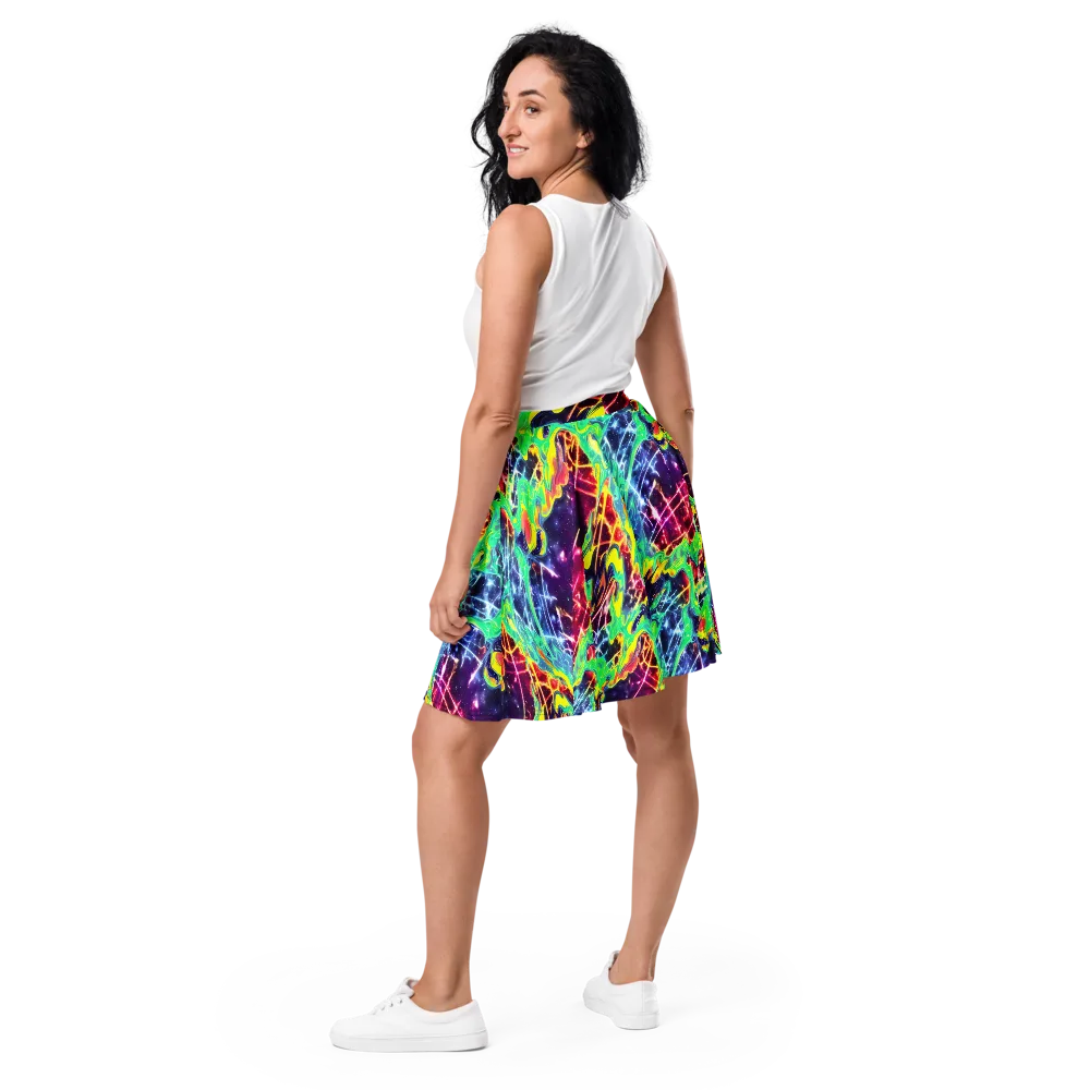 Stellar Vortex on Skater Skirt — Back