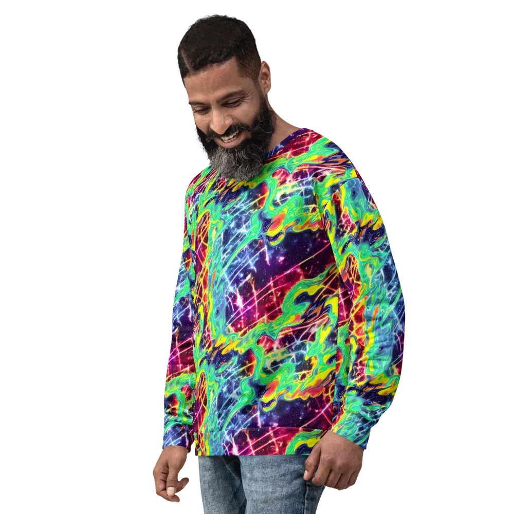 Stellar Vortex on Sweatshirt — Left Front