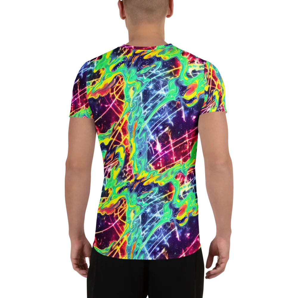 Stellar Vortex on Men's Athletic T-Shirt — Back
