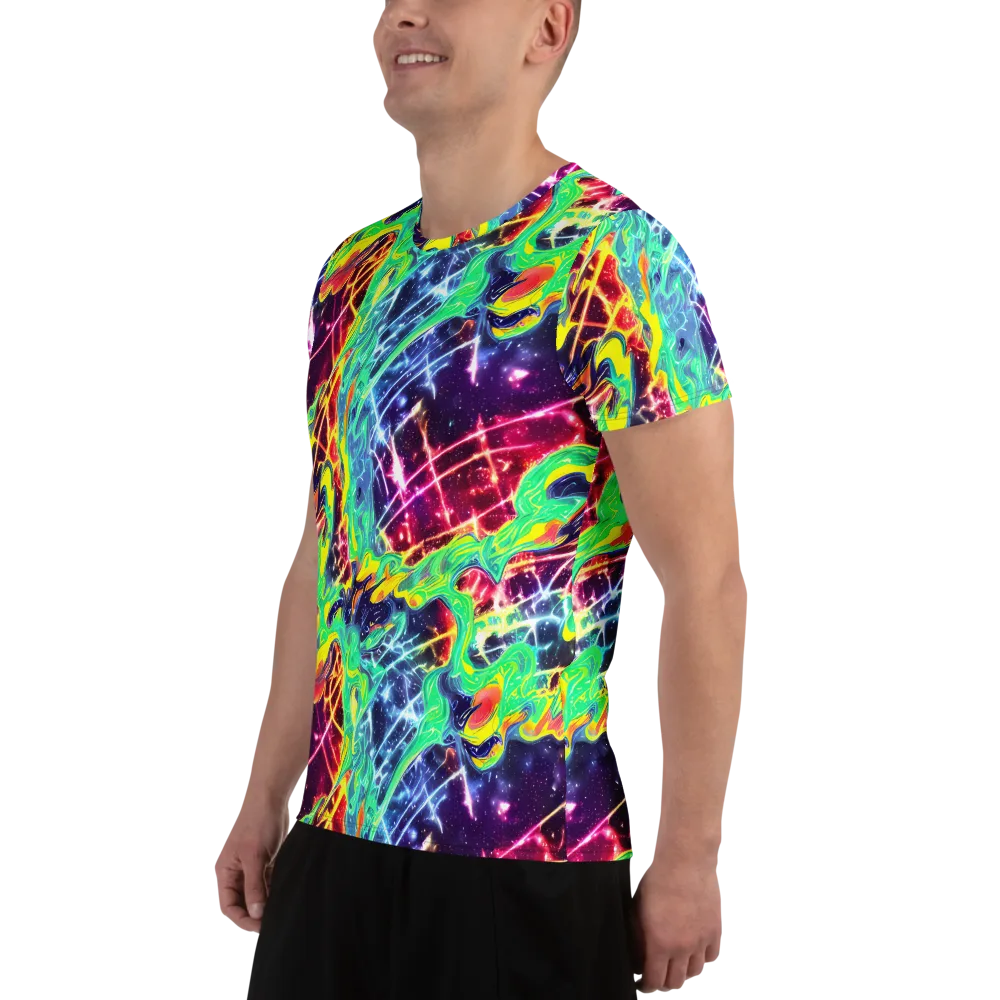 Stellar Vortex on Men's Athletic T-Shirt — Left