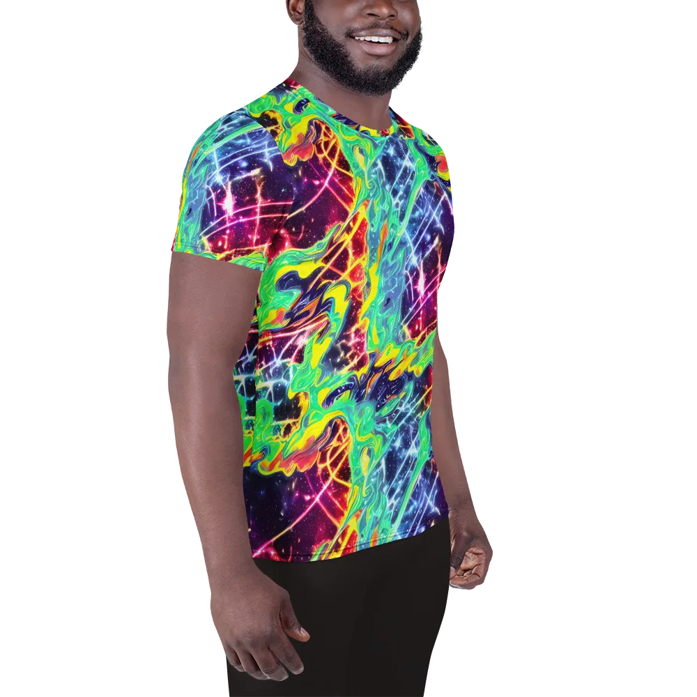 Stellar Vortex on Men's Athletic T-Shirt — Right