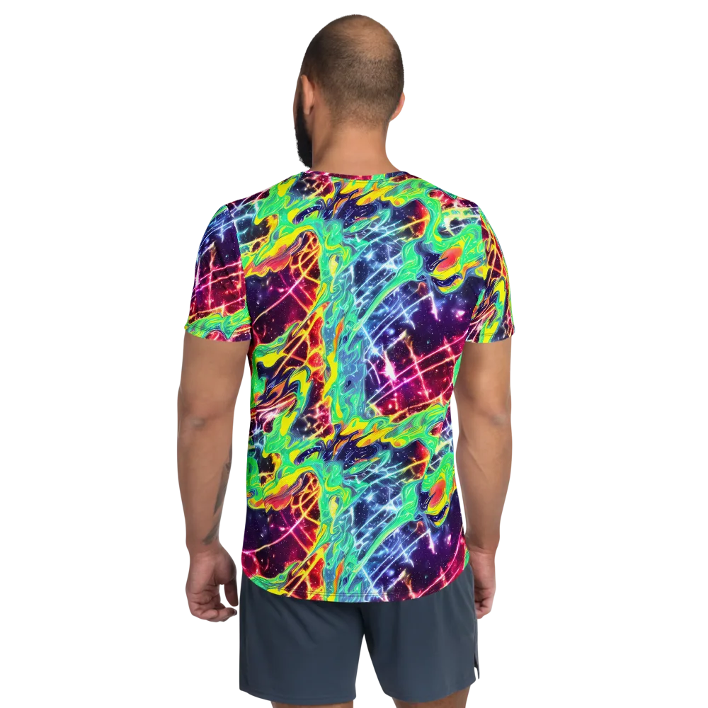 Stellar Vortex on Men's Athletic T-Shirt — Back