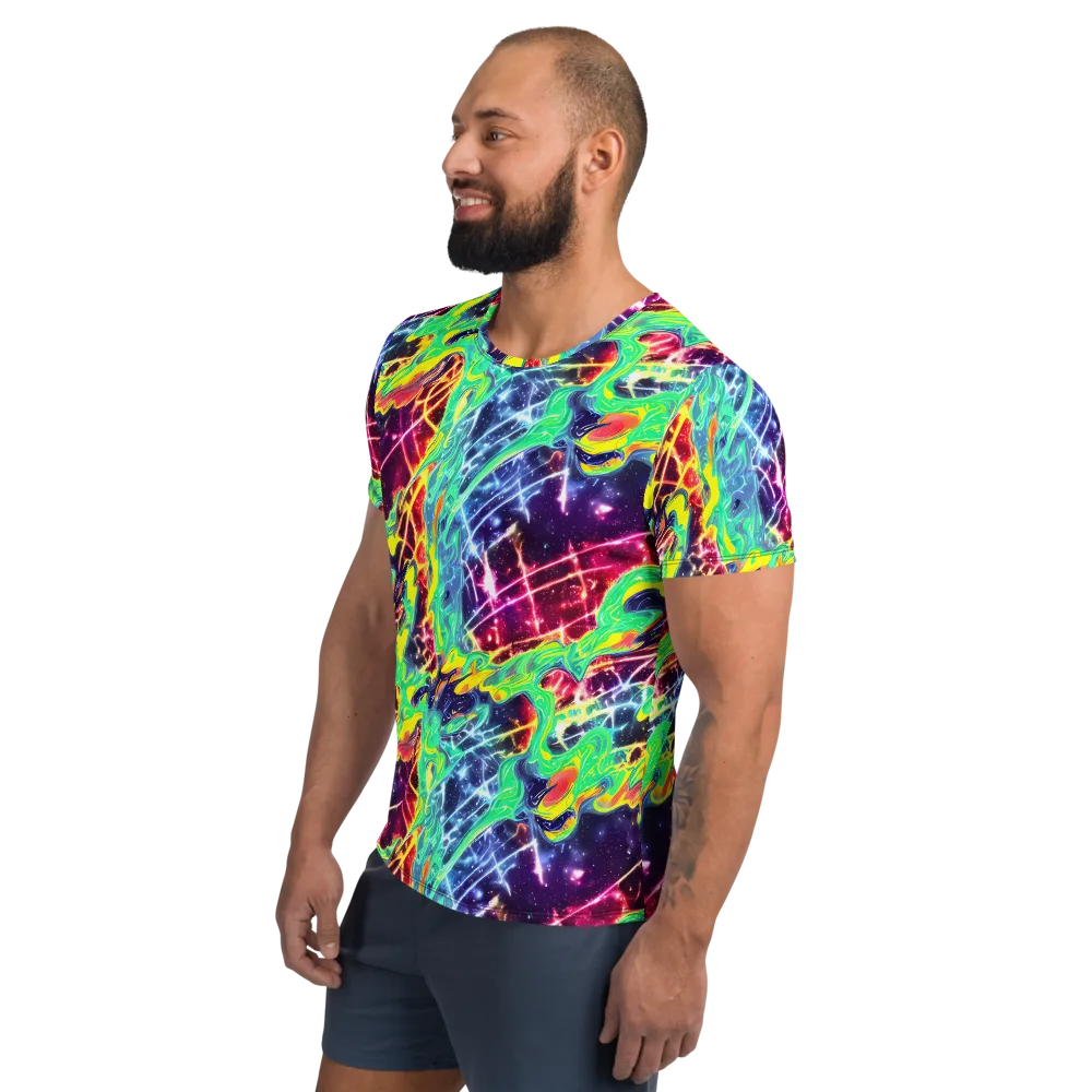 Stellar Vortex on Men's Athletic T-Shirt — Left