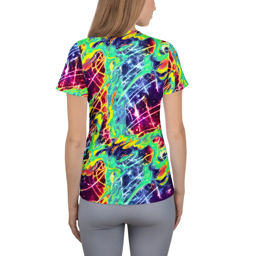 Stellar Vortex on Women's Athletic T-Shirt — Back
