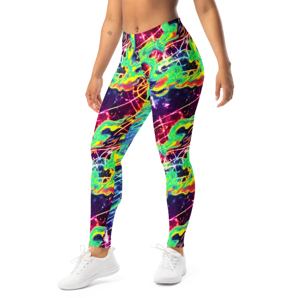 Stellar Vortex on Leggings — Left Front
