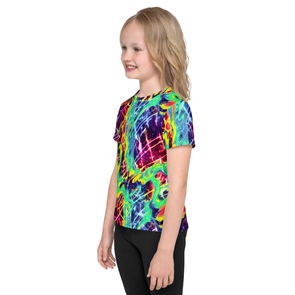 Stellar Vortex on Kids Crew Neck T-Shirt — Left