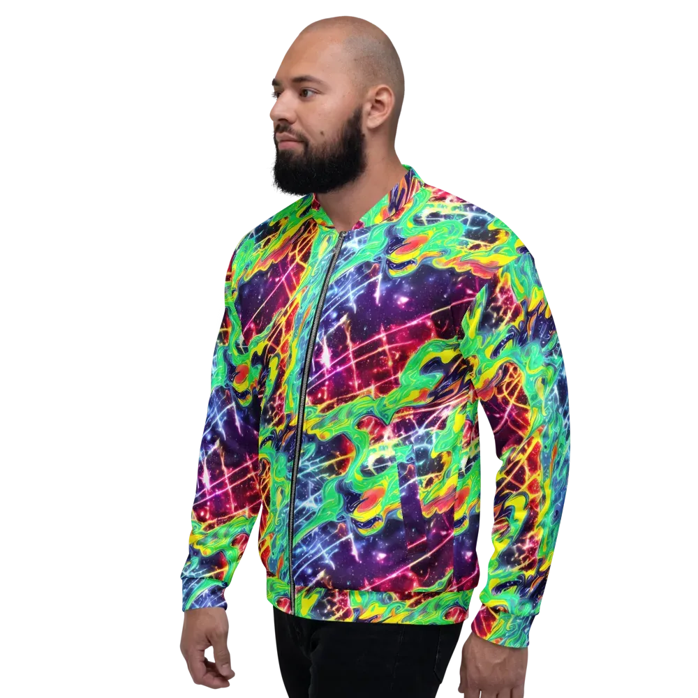 Stellar Vortex on Bomber Jacket — Left