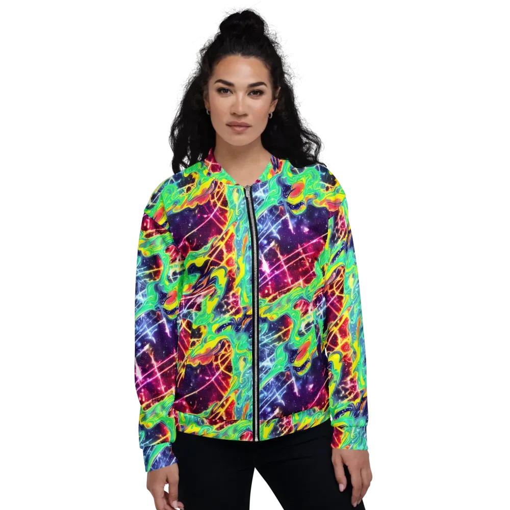 Stellar Vortex on Bomber Jacket — Front