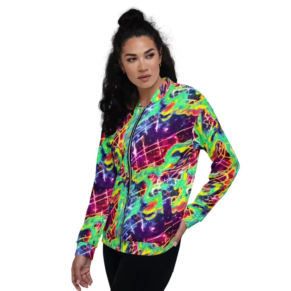 Stellar Vortex on Bomber Jacket — Left