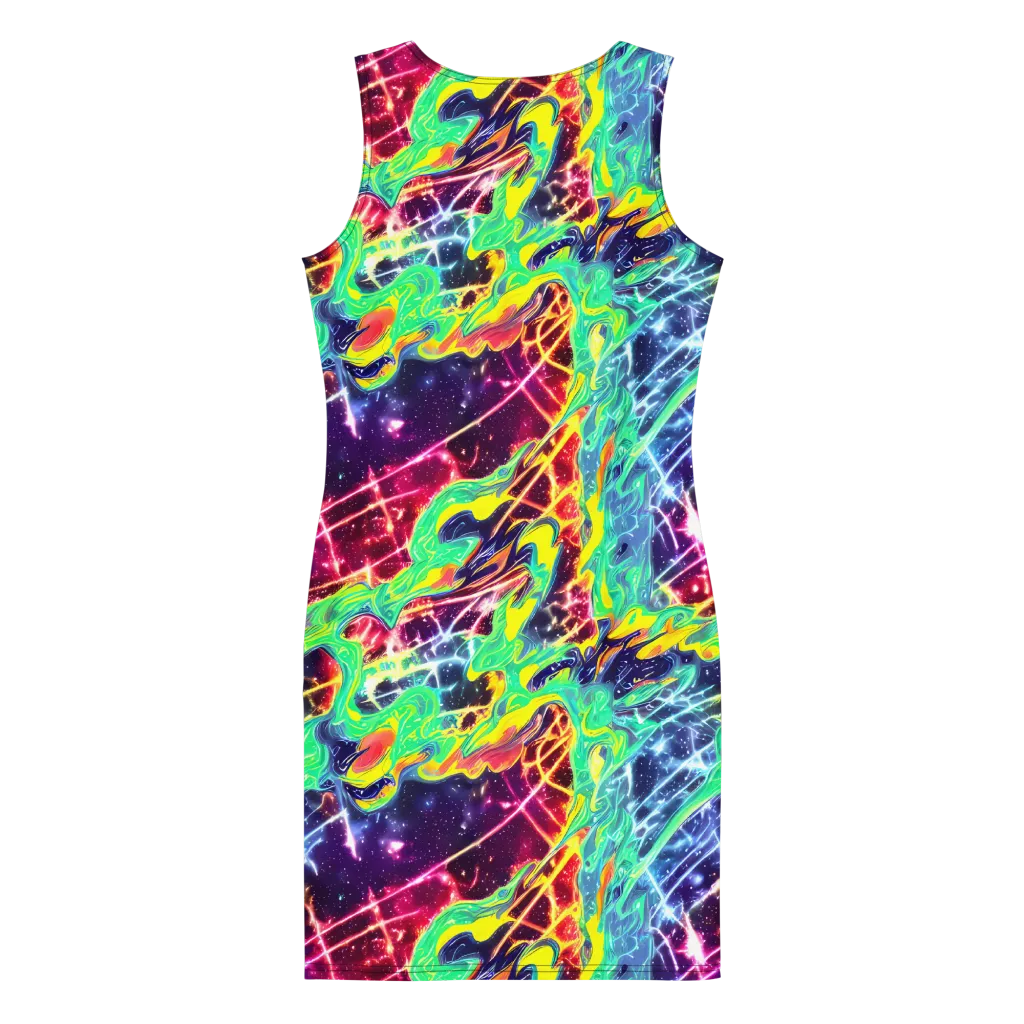 Stellar Vortex on Bodycon Dress — Back