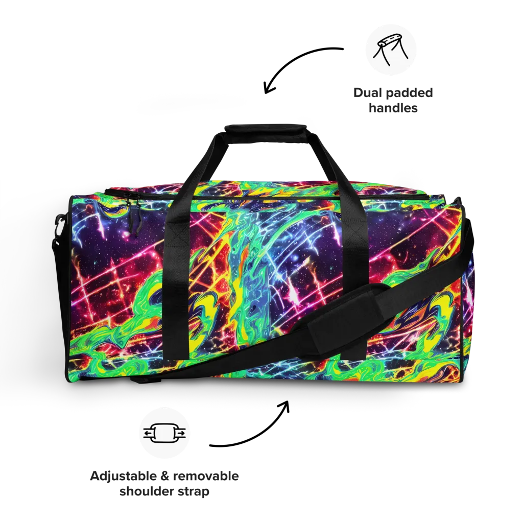 Stellar Vortex on Duffle Bag — Front