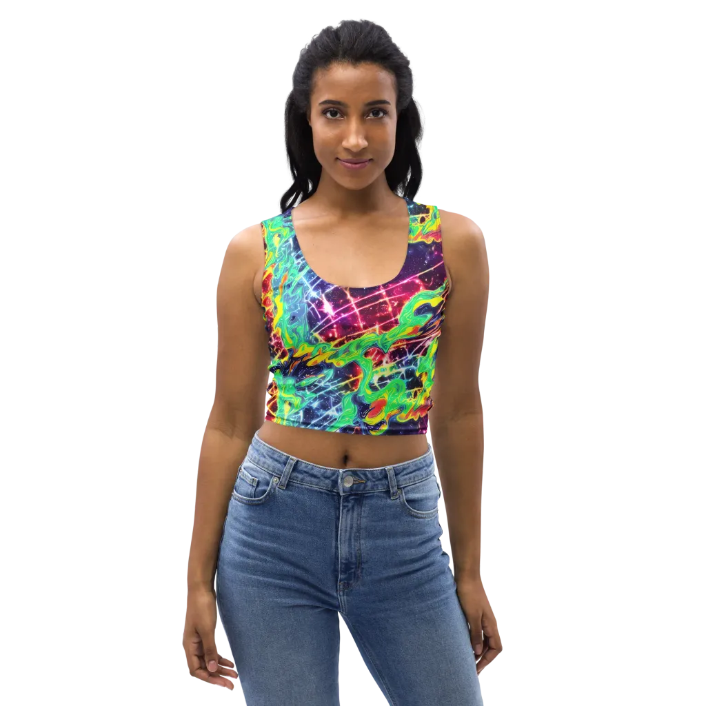 Stellar Vortex on Crop Top — Front