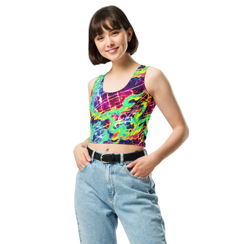 Stellar Vortex on Crop Top — Front