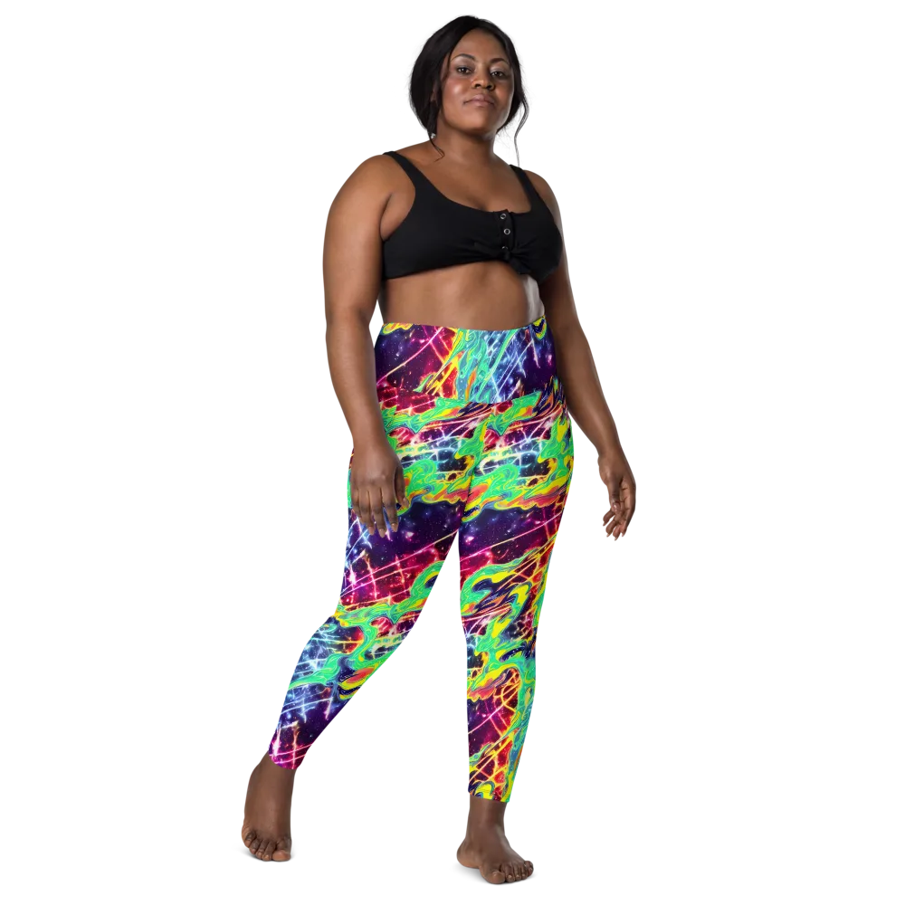 Stellar Vortex on Leggings with Pockets — Front