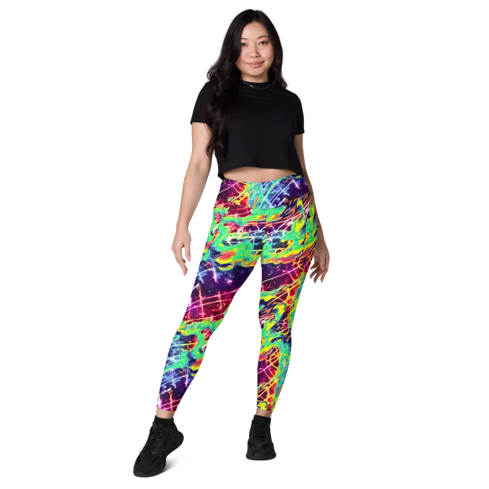 Stellar Vortex on Leggings with Pockets — Front