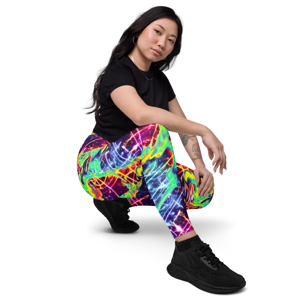 Stellar Vortex on Leggings with Pockets — Right Front