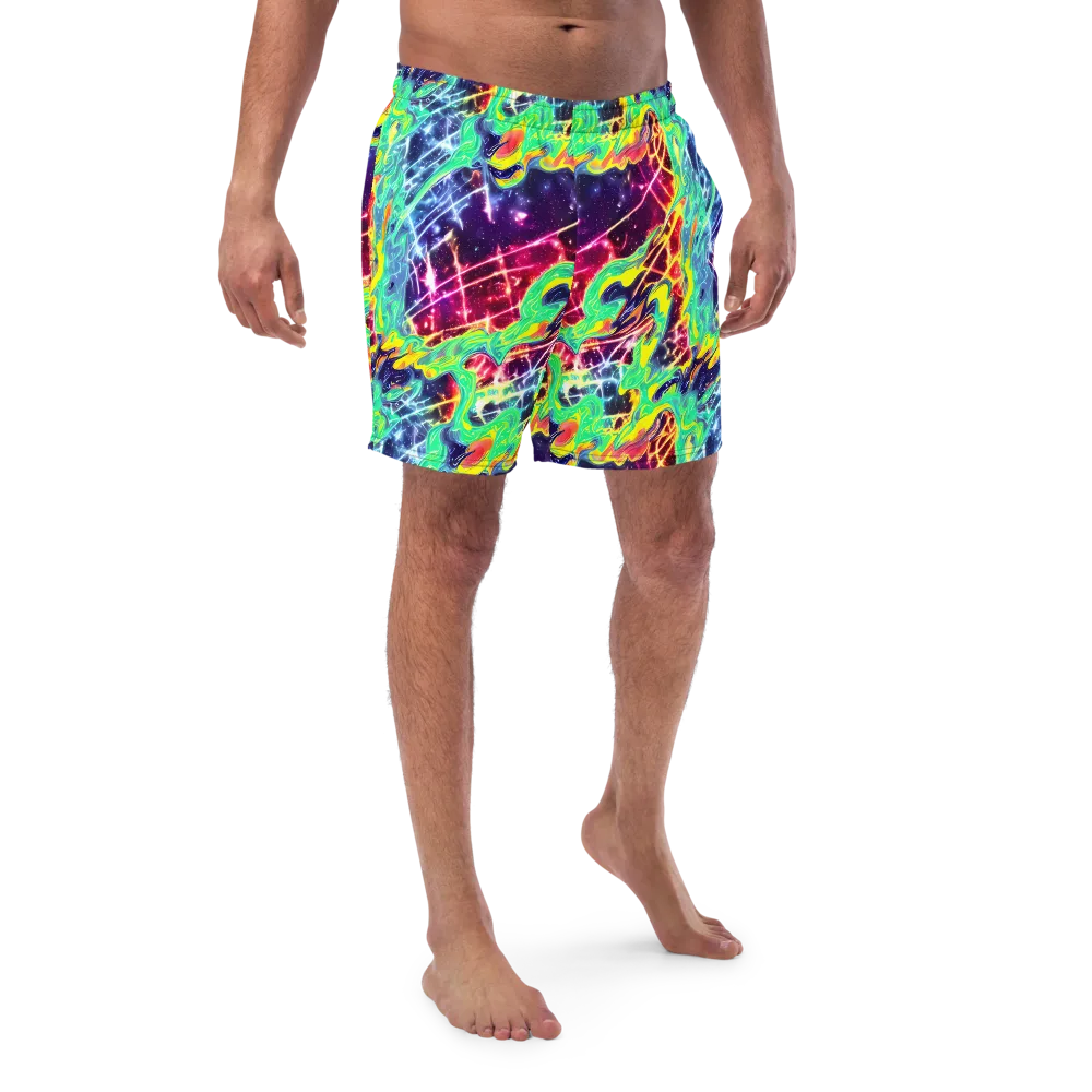 Stellar Vortex on Swim Trunks — Front