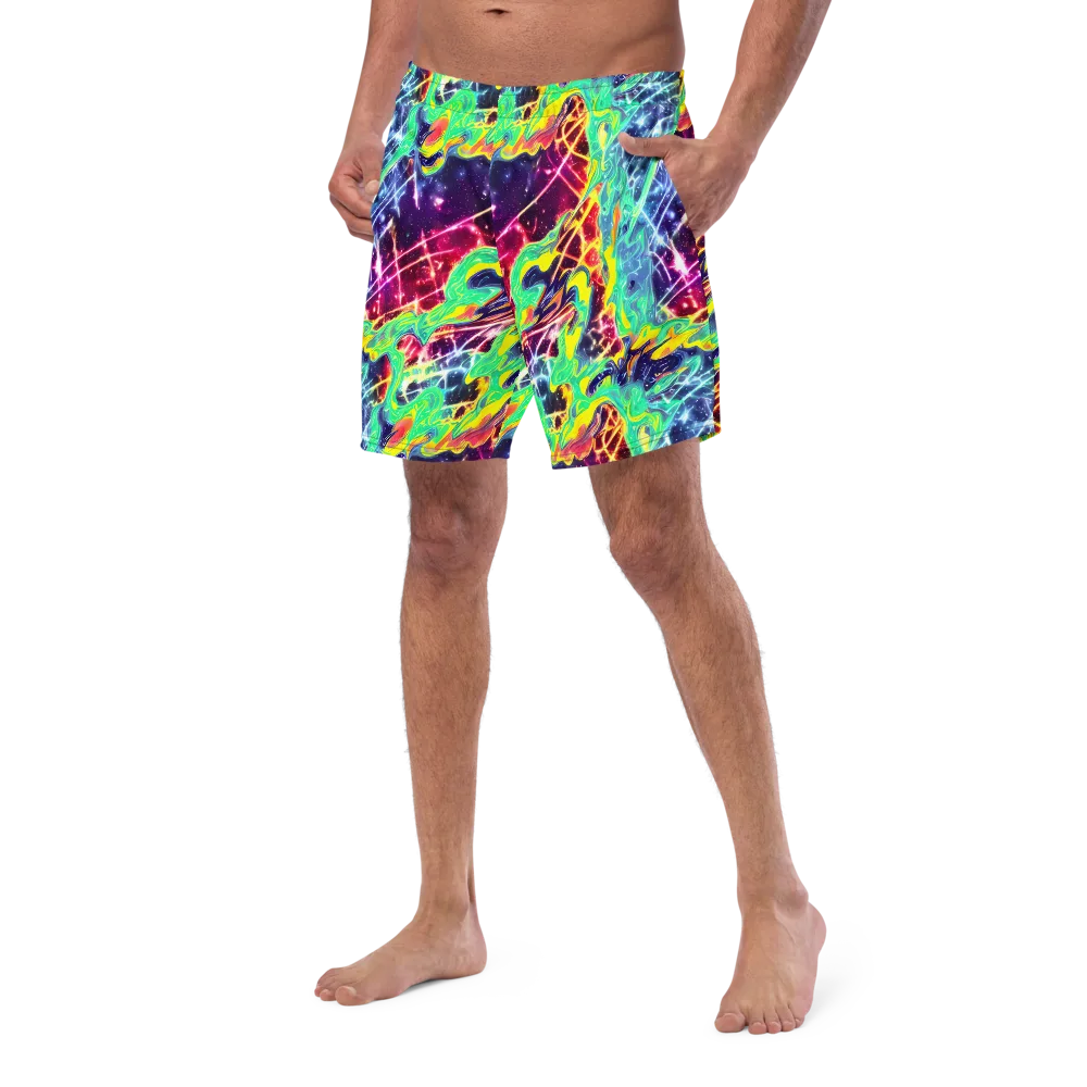 Stellar Vortex on Swim Trunks — Left Front