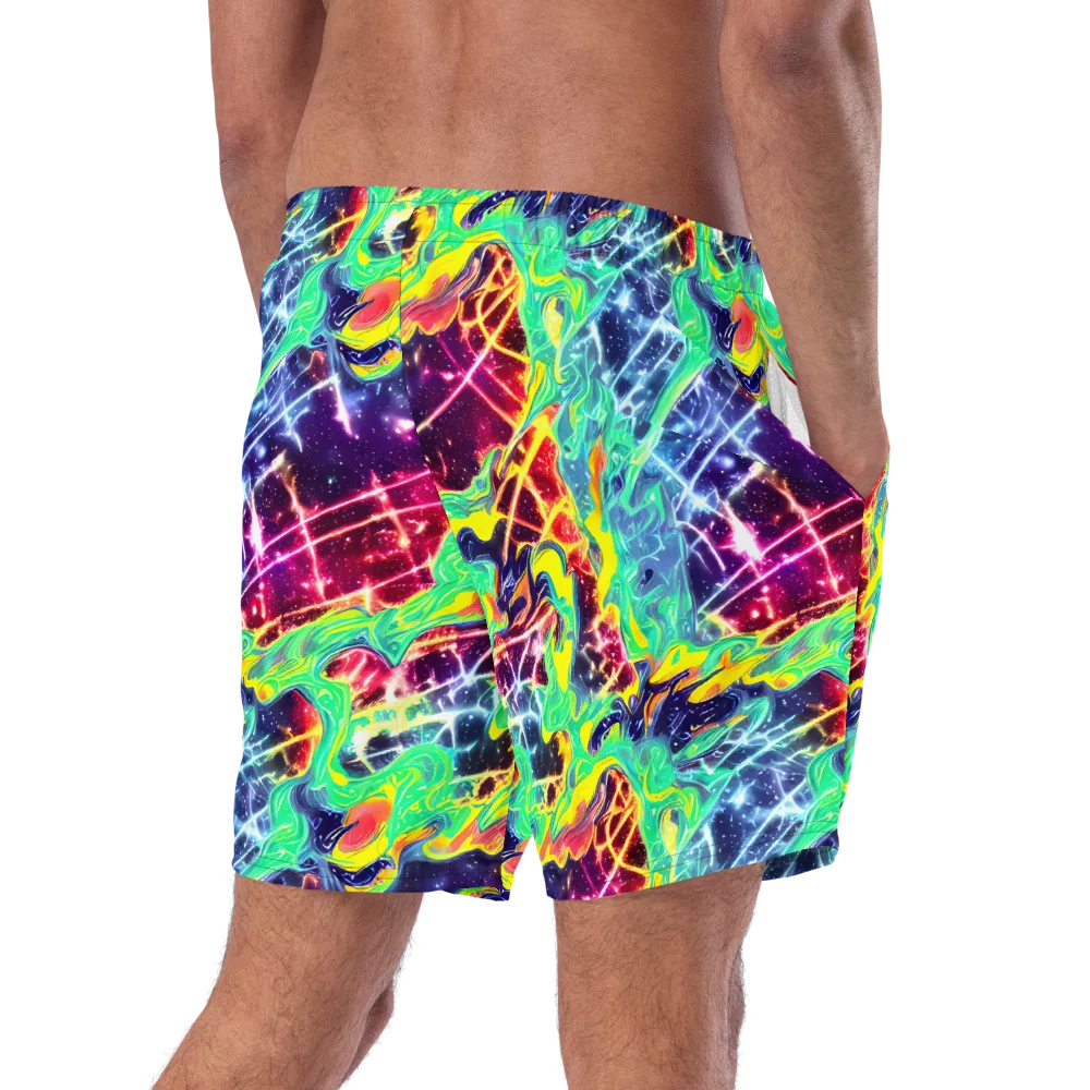 Stellar Vortex on Swim Trunks — Right Back