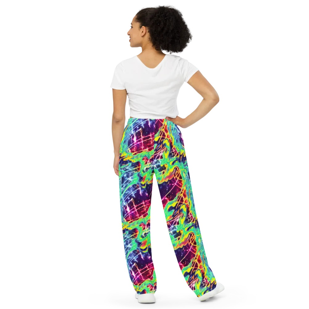Stellar Vortex on Wide-Leg Pants — Back