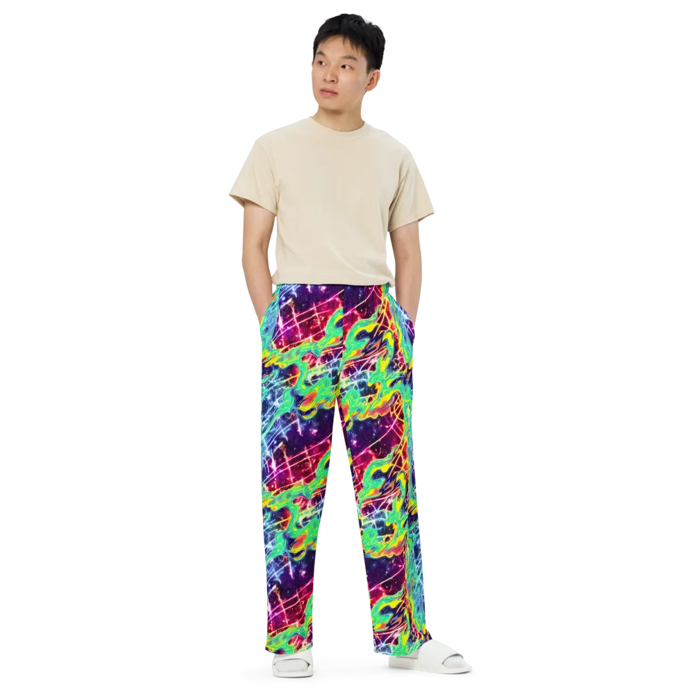 Stellar Vortex on Wide-Leg Pants — Front