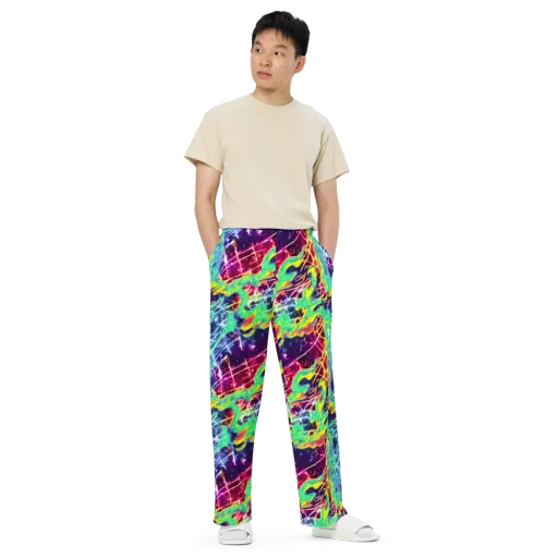 Stellar Vortex on a Wide-Leg Pants