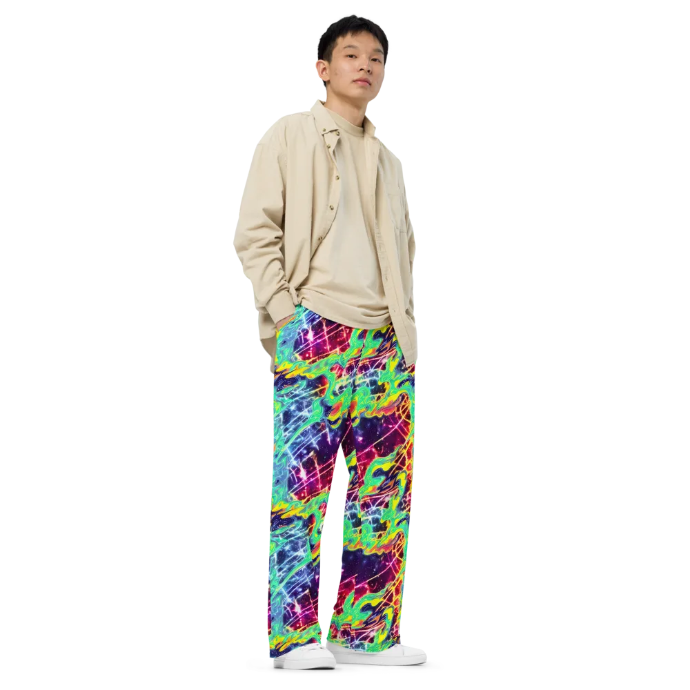 Stellar Vortex on Wide-Leg Pants — Right Front