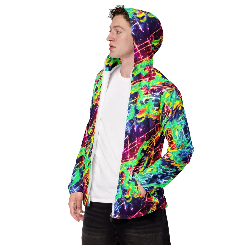 Stellar Vortex on Men's Windbreaker — Left Front
