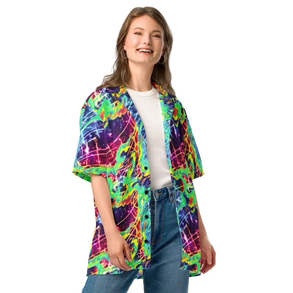 Stellar Vortex on Button Shirt — Front
