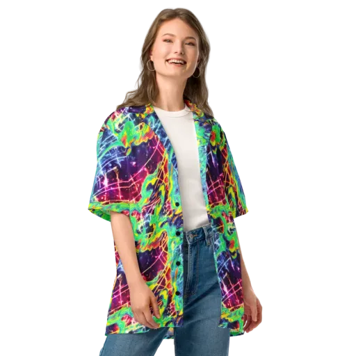 Stellar Vortex on a Button Shirt