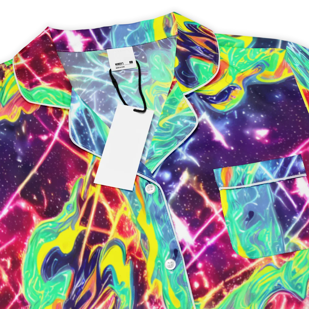 Stellar Vortex on Women's Short Sleeve Pajama Top — Product details
