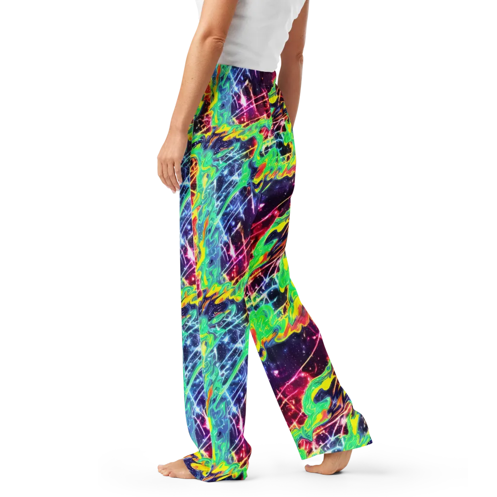 Stellar Vortex on Women's Pajama Pants — Left