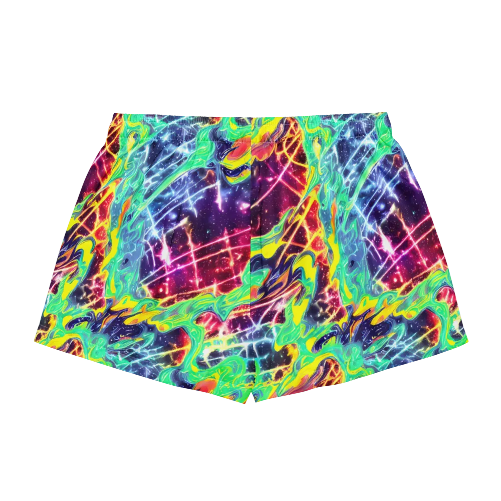 Stellar Vortex on Women's Pajama Shorts — Back