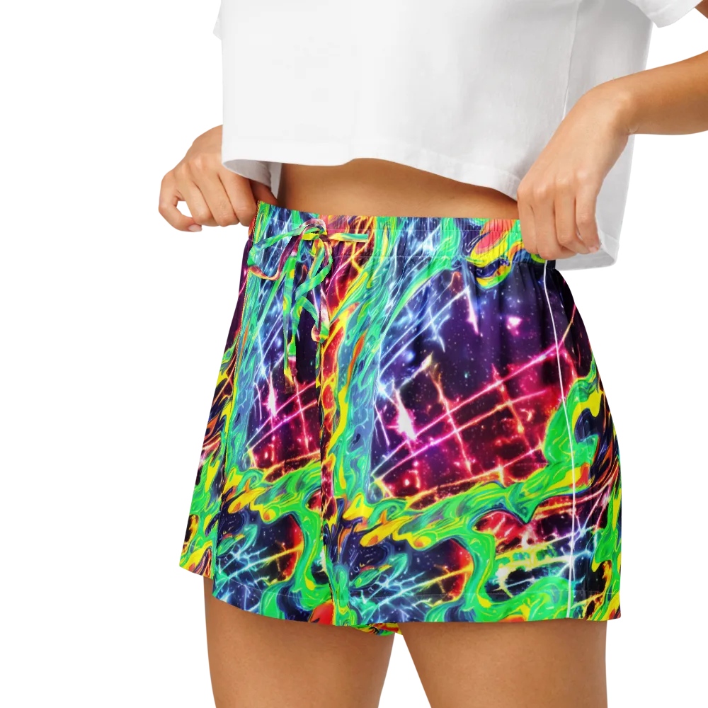 Stellar Vortex on Women's Pajama Shorts — Left