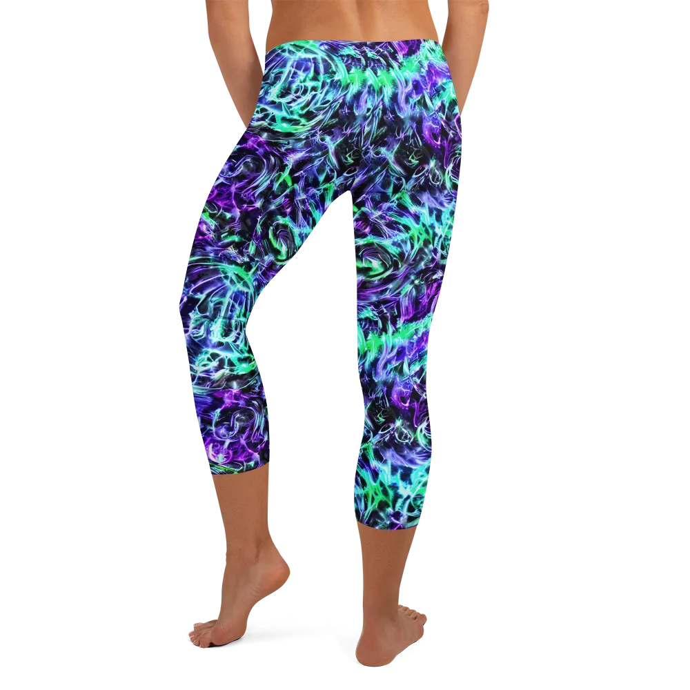 Liquid Afterglow on Capri Leggings — Back