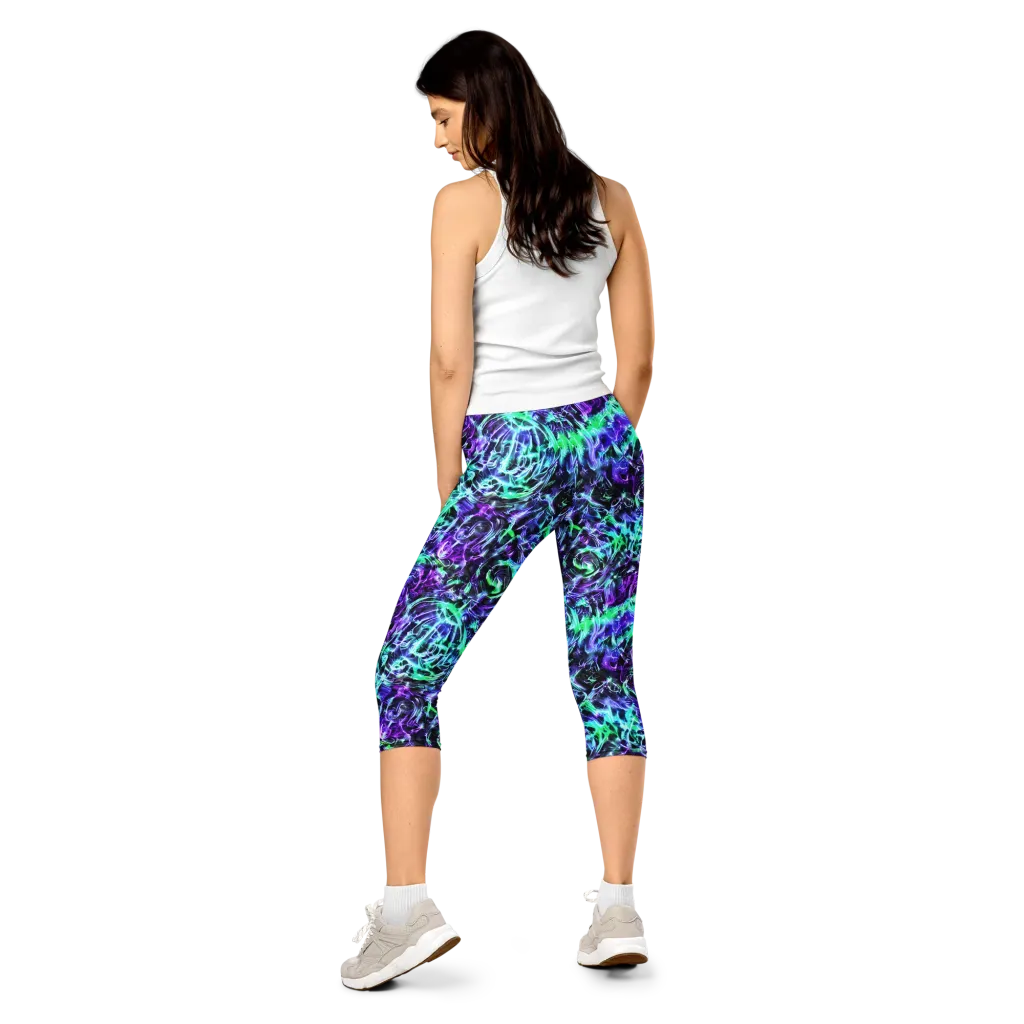 Liquid Afterglow on Capri Leggings — Back