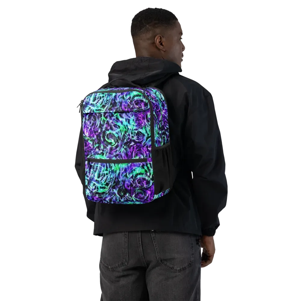 Liquid Afterglow on Utility Backpack — Back