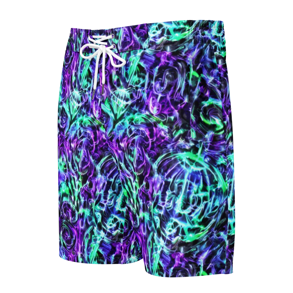 Liquid Afterglow on Men's Board Shorts — Front