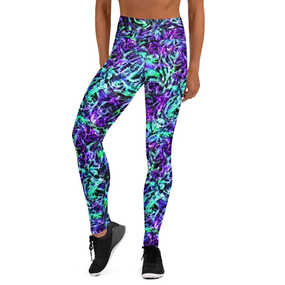 Liquid Afterglow on Yoga Leggings — Front