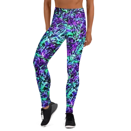 Liquid Afterglow on a Yoga Leggings