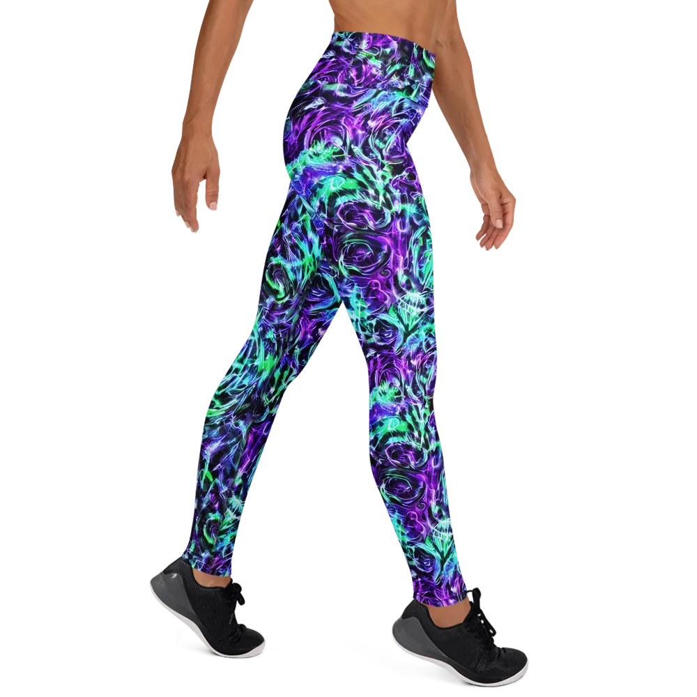 Liquid Afterglow on Yoga Leggings — Right
