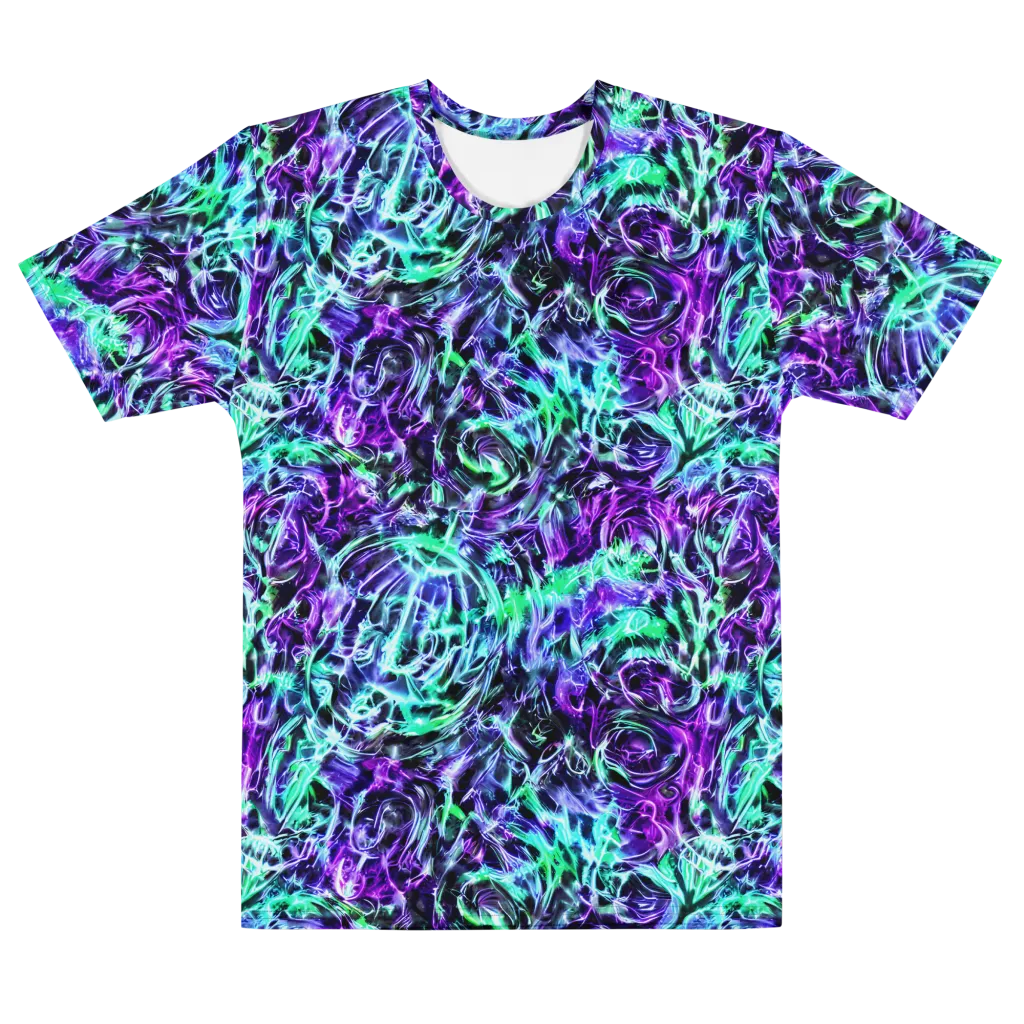 Liquid Afterglow on Men's Cotton Crew Neck T-Shirt — Front