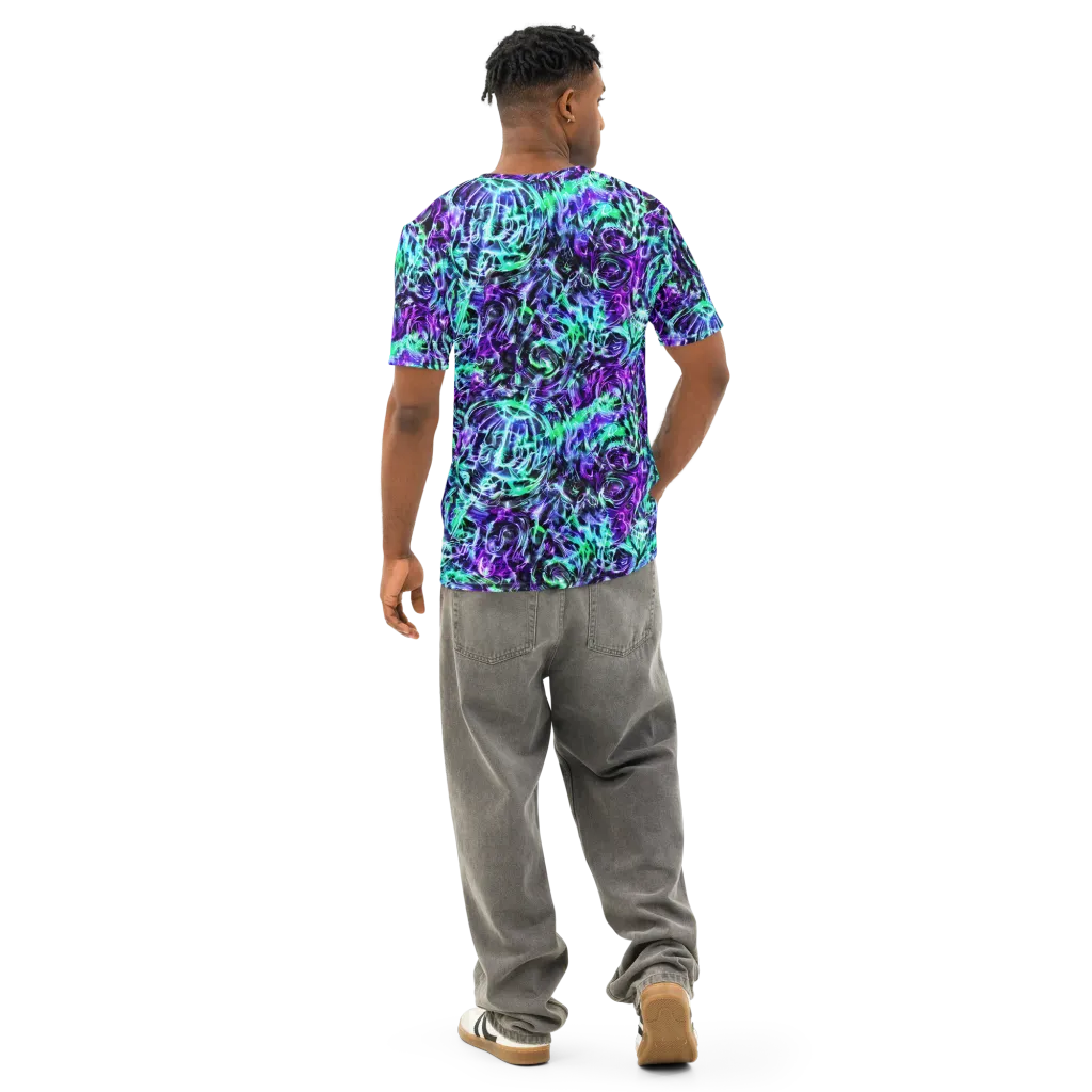 Liquid Afterglow on Men's Cotton Crew Neck T-Shirt — Back