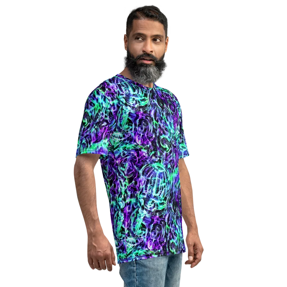 Liquid Afterglow on Men's Crew Neck T-Shirt — Right