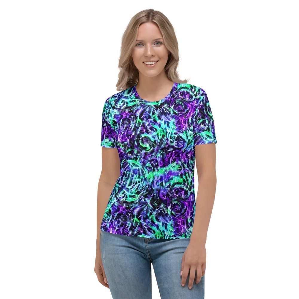 Liquid Afterglow on Women's Crew Neck T-Shirt — Front