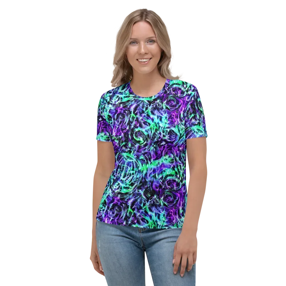 Liquid Afterglow on Women's Crew Neck T-Shirt — Front