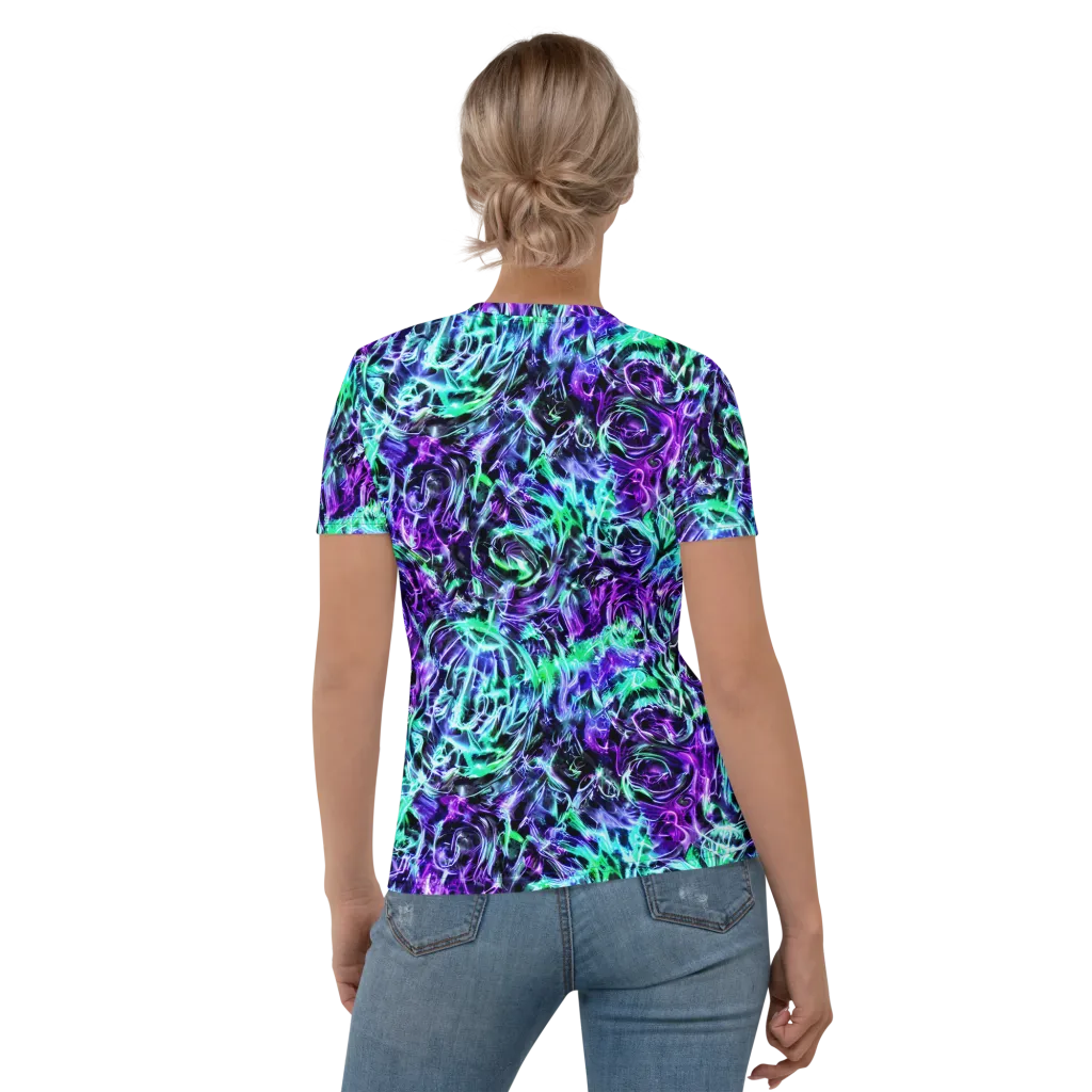 Liquid Afterglow on Women's Crew Neck T-Shirt — Back