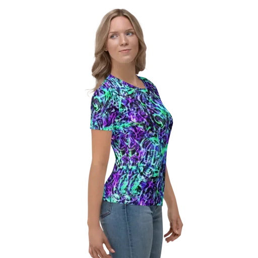 Liquid Afterglow on a Women's Crew Neck T-Shirt